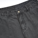 Dark Gray Cargo Cropped Pants