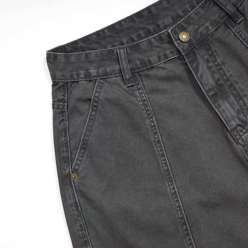 Dark Gray Cargo Cropped Pants