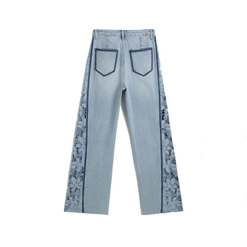 Risen Jeans Lightweight Rhinestone & Embroidered Cut-Out Jeans