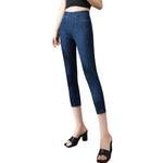 Slim Fit High-Waisted Capri Jeggings