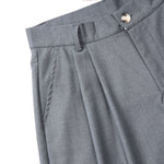 Double Pleat Relaxed Fit Bermuda Shorts