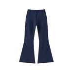 Women's Pleated Flared Plush Trousers