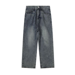 Vintage Wash Wide Leg Denim Jeans