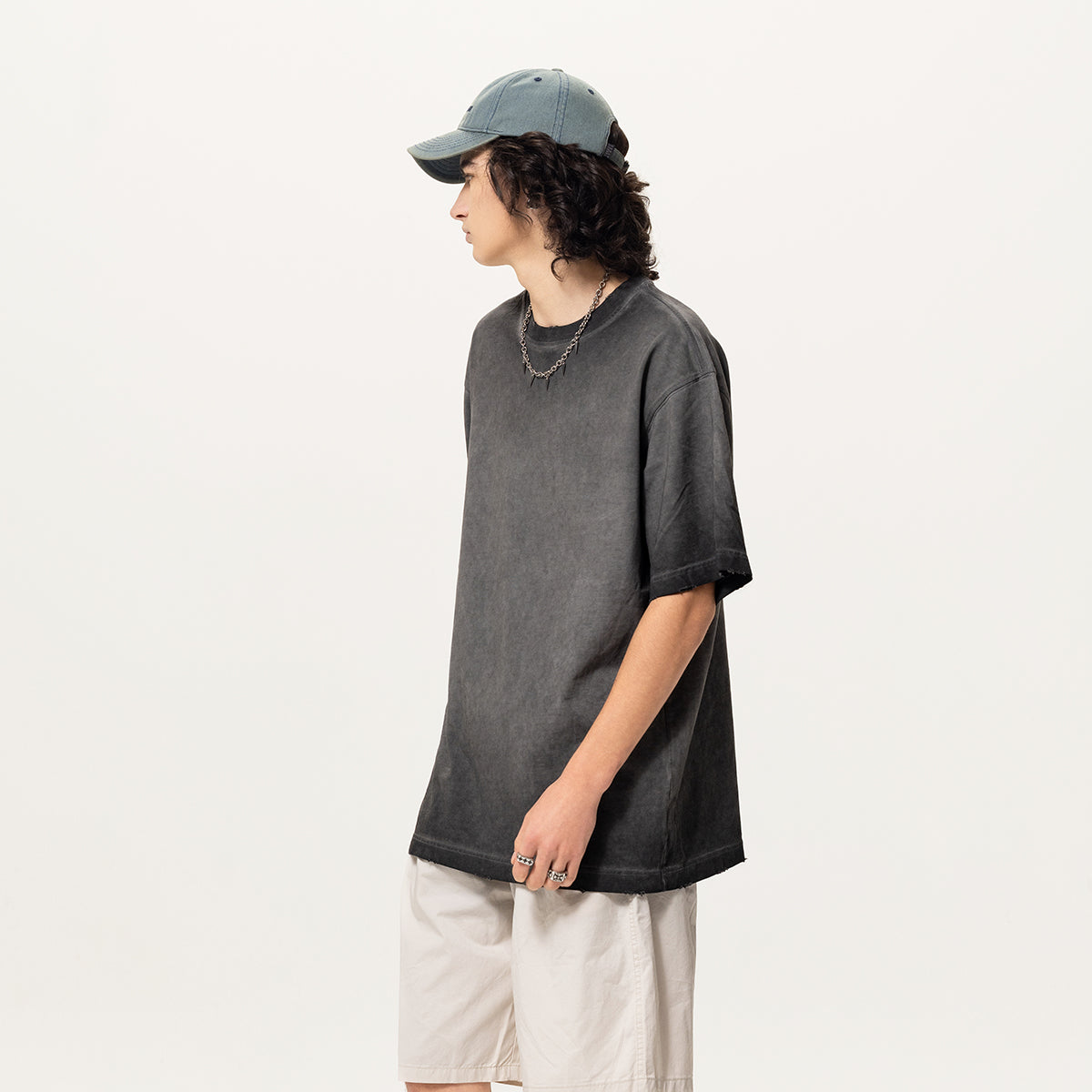 Vintage Washed Loose Fit T Shirt 8.4oz