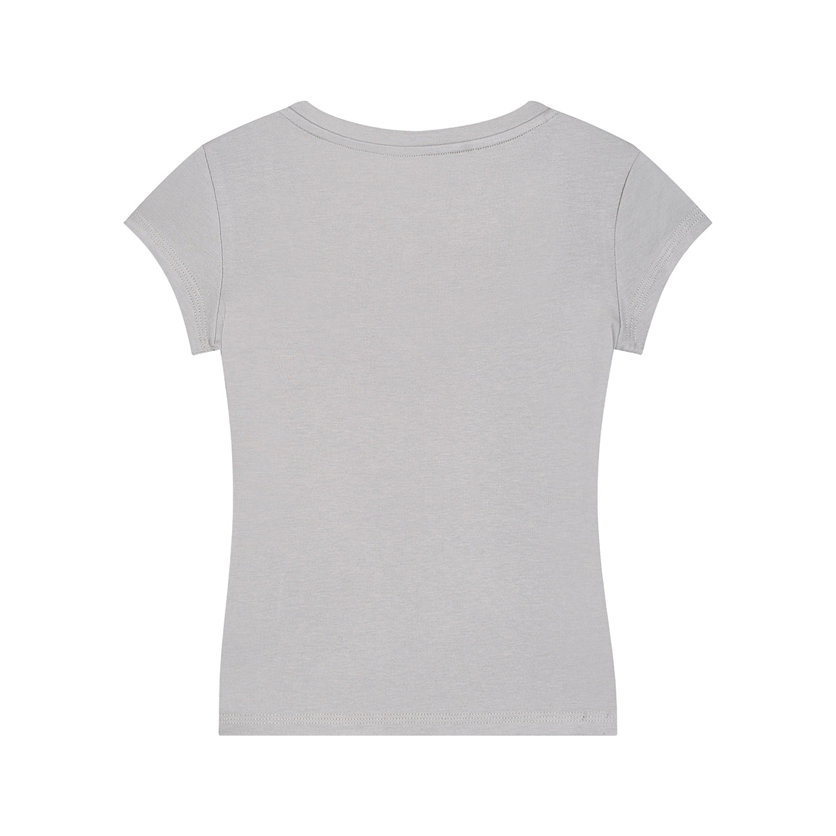 Solid-Color V-Neck Cotton T-Shirt 215gsm