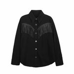 Casual All-match Tassel Denim Shirt Jacket