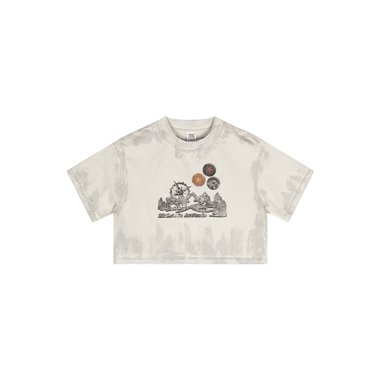 Washed Baggy Fit Graphic Crop Top-INNBLAC Fashion Apparel