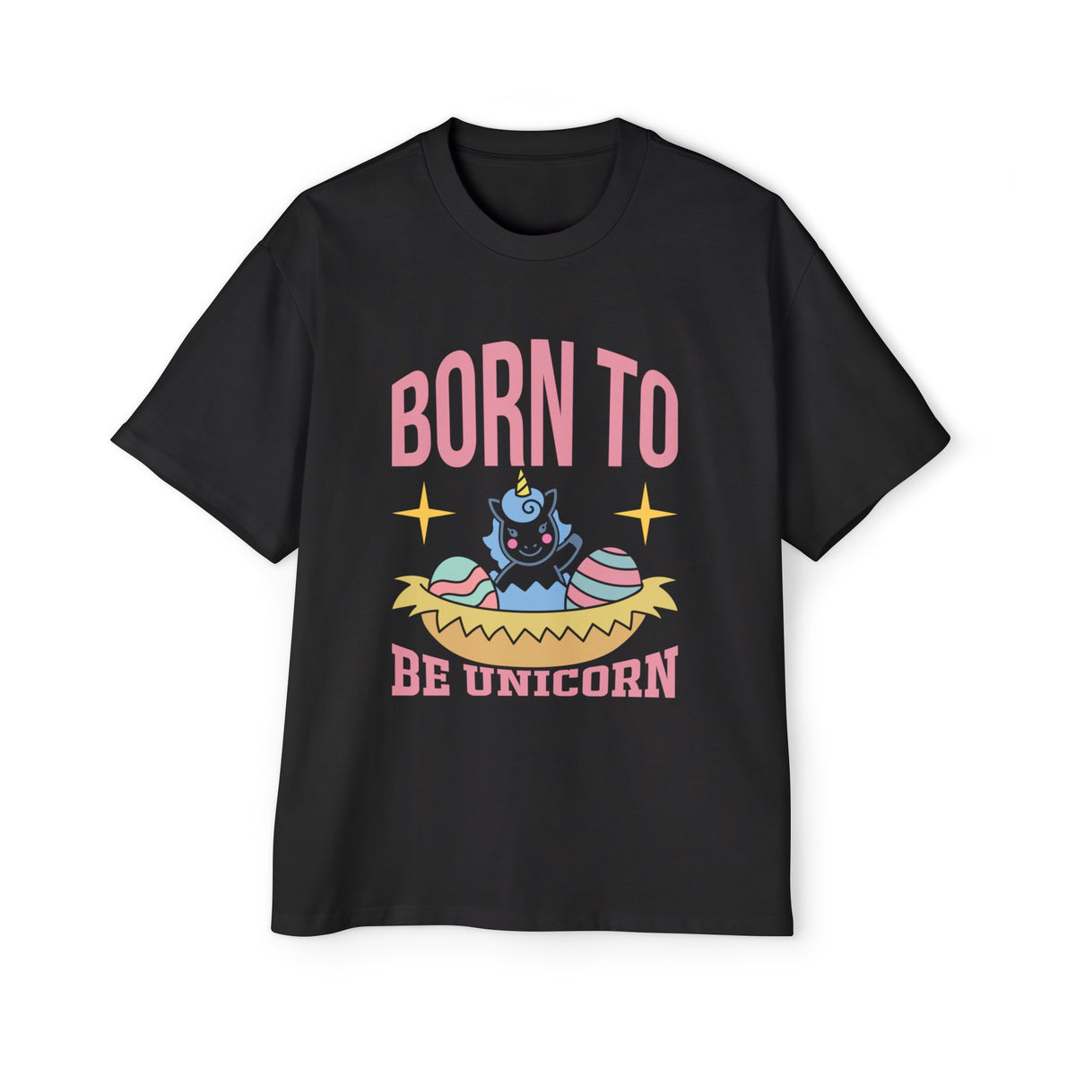 Born To Be Unicorn Graphic Tee-INNBLAC Fashion Apparel