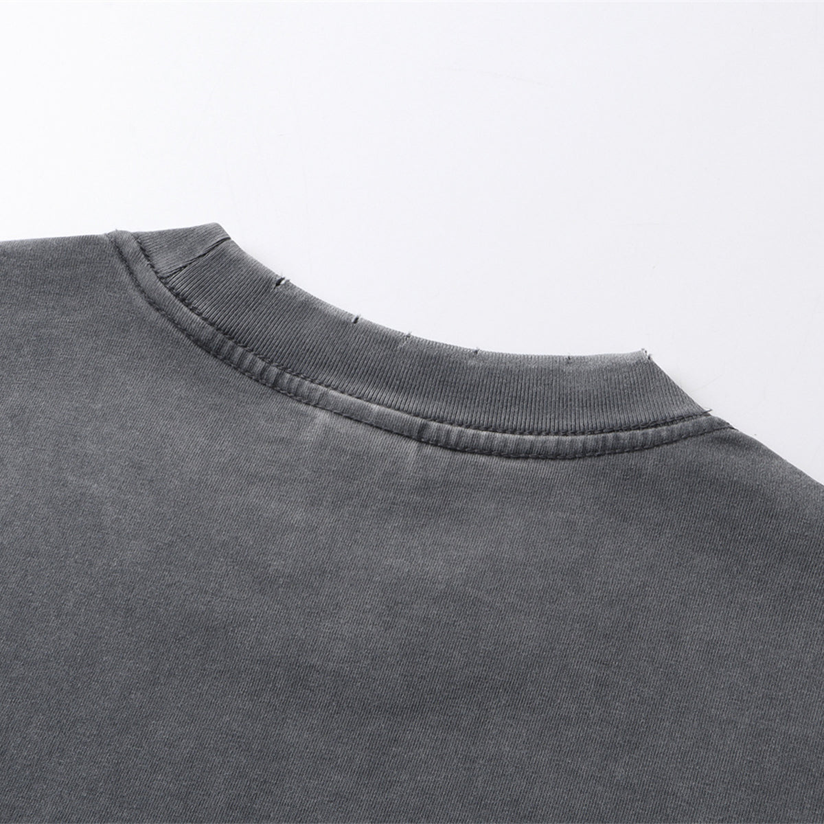 Utility Pocket Distressed Washed Oversized Street Tee