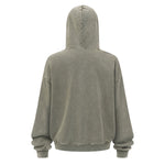 Double Yarn Vintage Washed Zippered Comfort Hoodie
