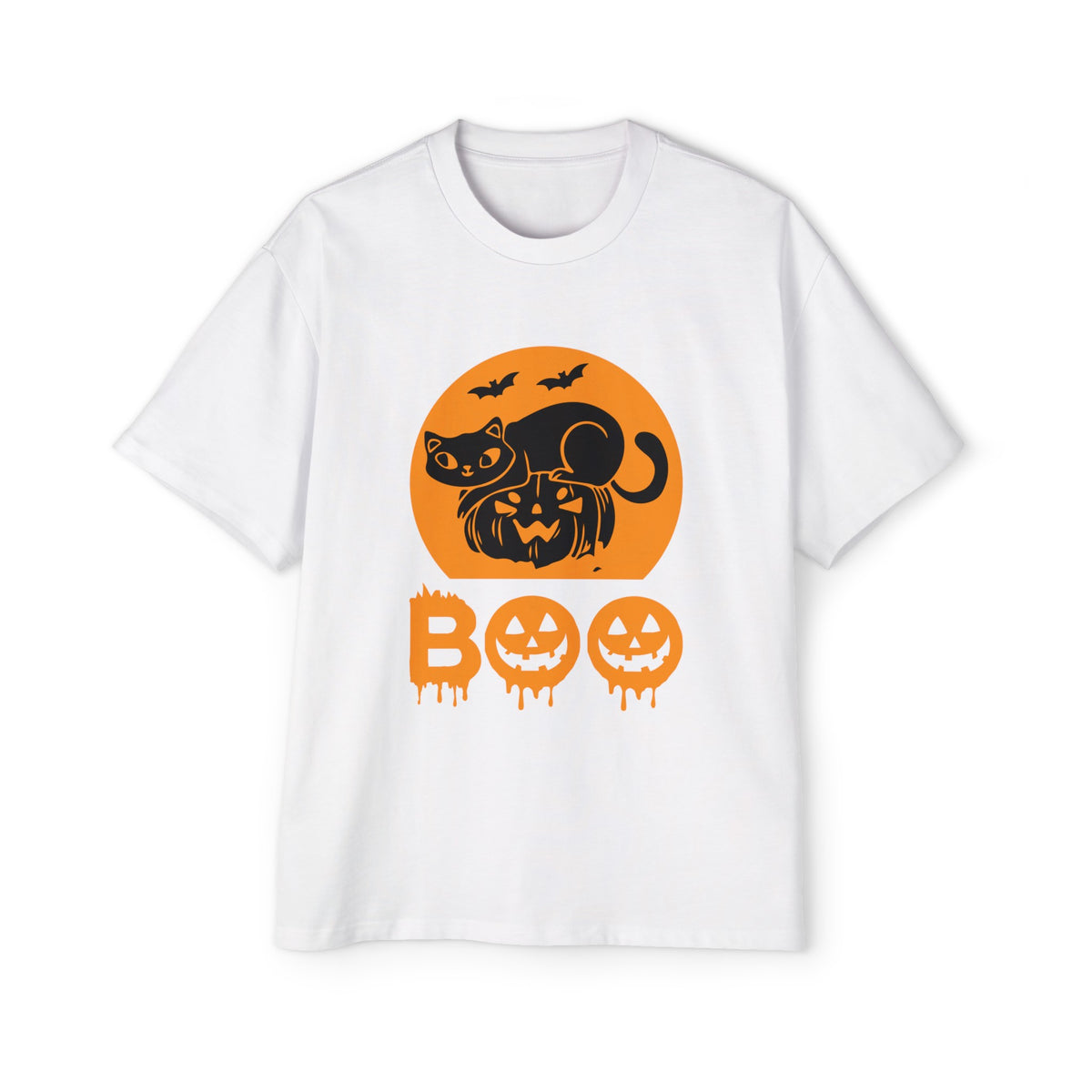 Halloween Cat Graphic Tee-INNBLAC Fashion Apparel