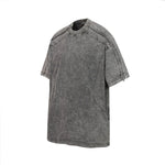 Structural Panels Sleeve Zipper Vintage Washed Short Sleeve Tee