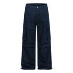 Deconstructed Pleated Premium Solid Relaxed Cargo Pants