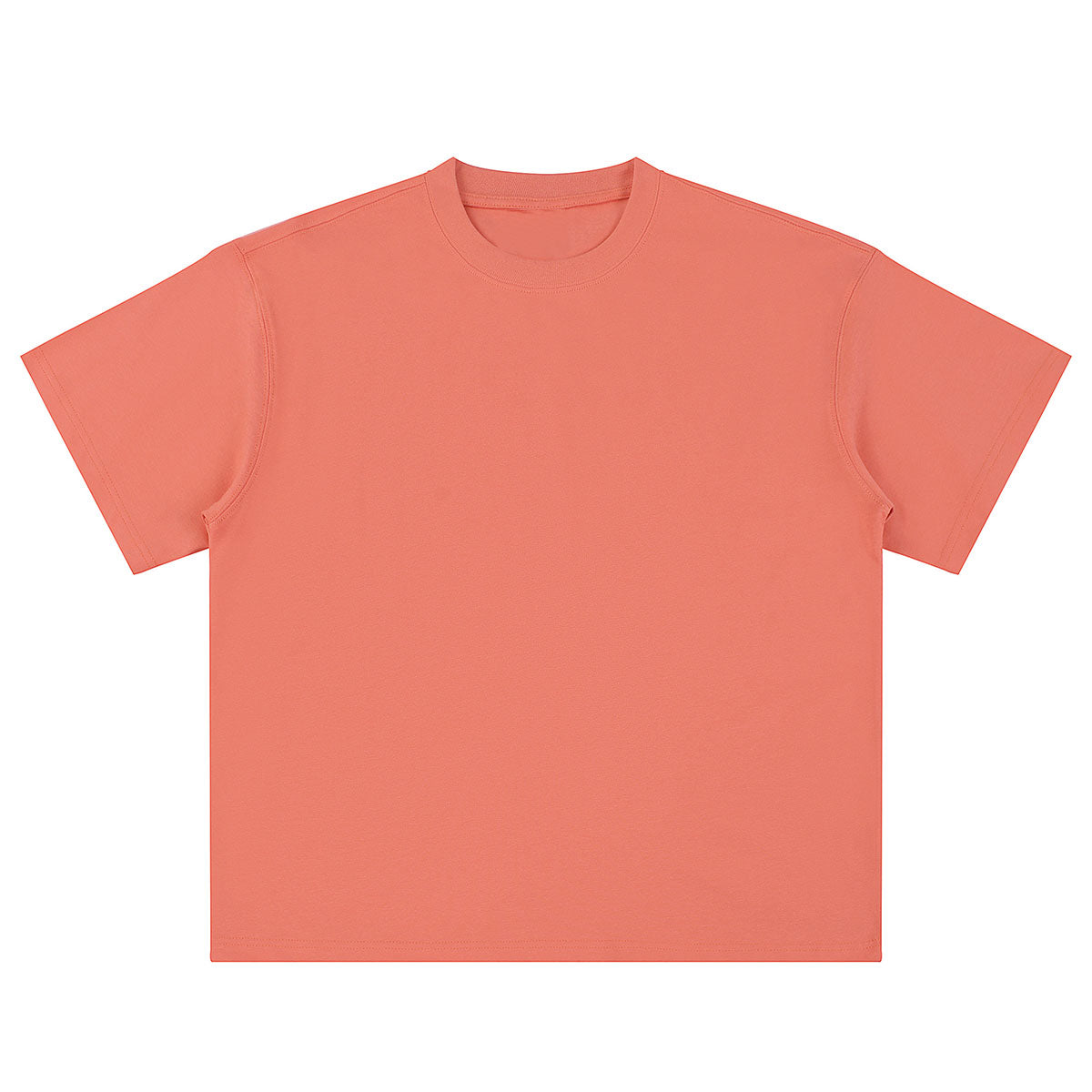 Relaxed Fit Boxy Solid Color Minimal Tee