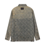 Relaxed Jacquard Denim Trucker Jacket