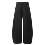 Black Wide Leg Pants Studded Accent Detail