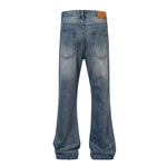 Vintage Light Wash High Waisted Flared Denim Jeans