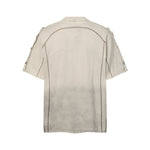 Button Shoulder Detail Vintage Washed Short Sleeve Tee
