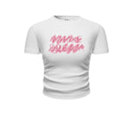 Pleated Waist Graphic Crop Top-INNBLAC Fashion Apparel