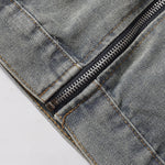 Shorts vaqueros con mariposas bordadas y adornados con perlas