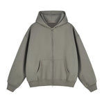Heavyweight Double-Slider Zipper Fleece Hoodie