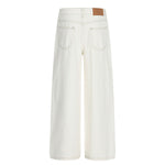 High Waist Wide Leg Button Fly Denim Pants