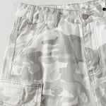 Snow Camo Combat Multi Pocket Wide Leg Cargo Pants