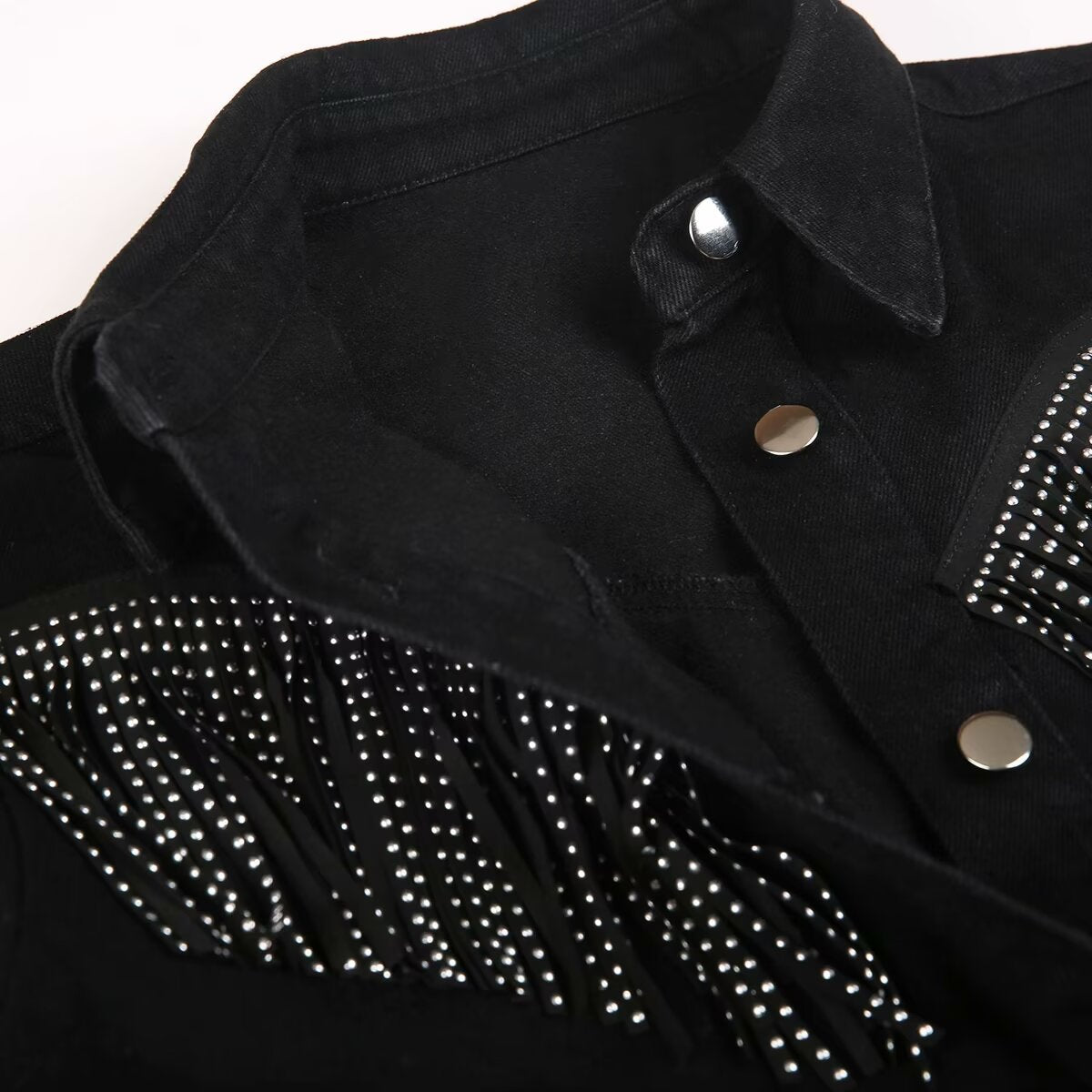 Casual All-match Tassel Denim Shirt Jacket