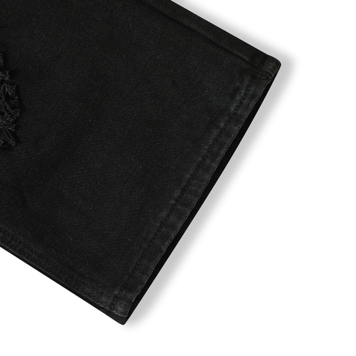 Distressed Black Ripped Flared Jeans