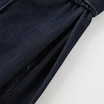 High Waist Tie Belt Relaxed Denim Shorts