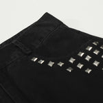 Black Wide Leg Pants Studded Accent Detail