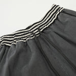 Casual Wide Leg Cargo Pants Striped Elastic Waistband