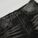Whisker Fade Distressed High Street Loose Jeans