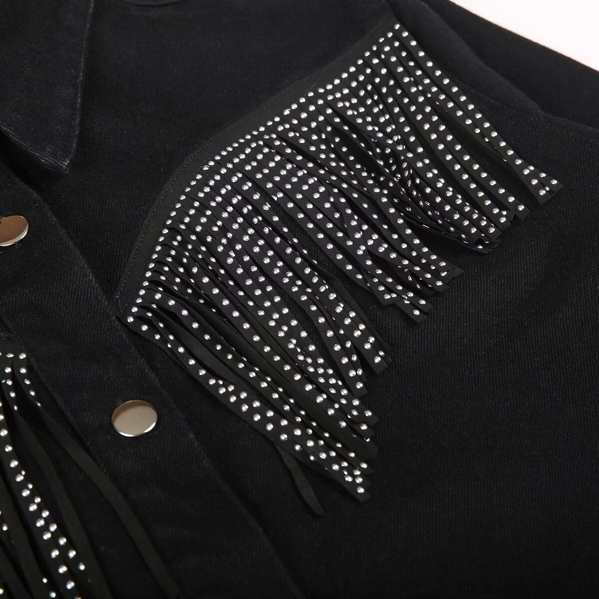 Casual All-match Tassel Denim Shirt Jacket