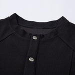 Vintage Waffle Knit Deconstructed Slim Crew Tee