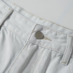 High Street Washed Distressed Wide Leg Flared Jeans