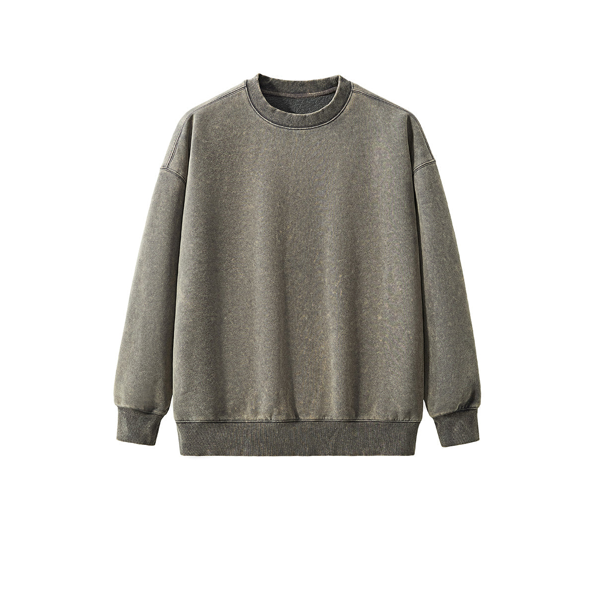 Oversized Stone Wash Fleece Sweatshirt