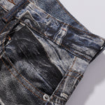 Unisex Streetwear Printed Baggy Jeans