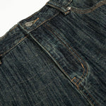 High Waist Wide Leg Dark Wash Denim Jeans
