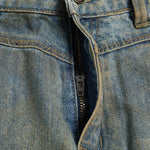 Vintage Distressed Washed Wide Jeans