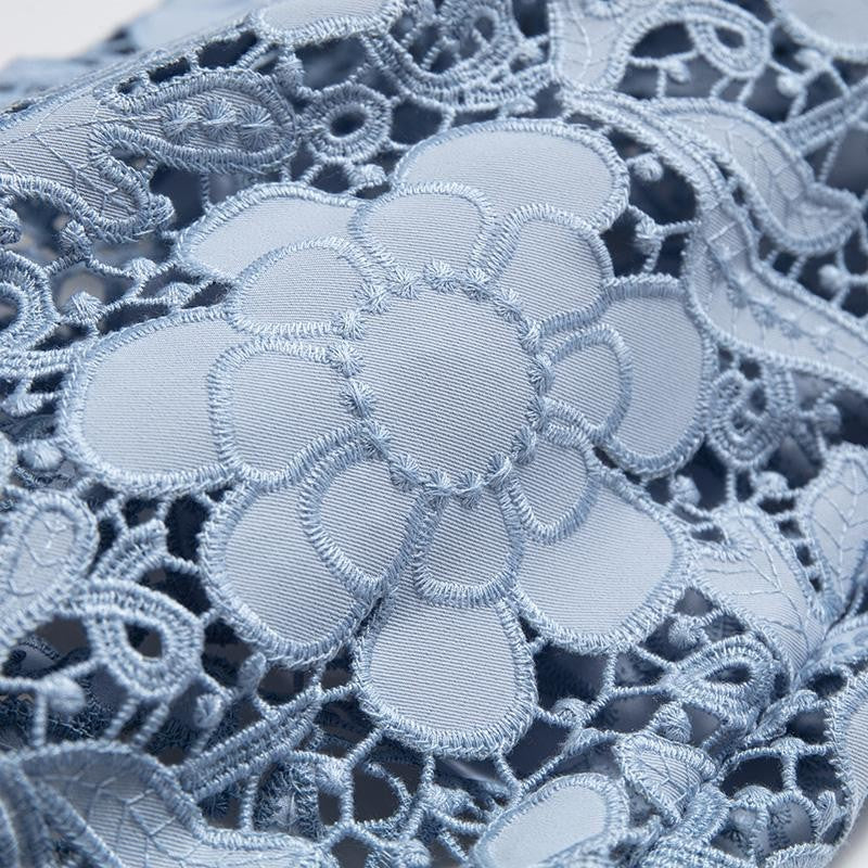 Risen Jeans Embroidered Cut-Out Pearl Rhinestone Ankle Jeans