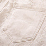 Risen Jeans High-Rise Embroidery Cut-Out Wide-Leg Jeans