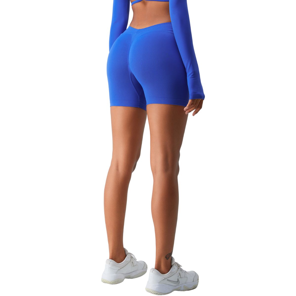 Solid Color V Waist Yoga Shorts