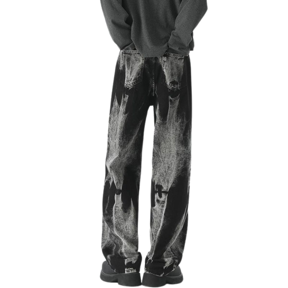 Smoke Rise Y2K Tie-Dye Straight Leg Jeans
