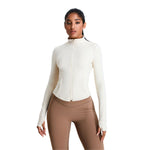 Women's Solid Color Full-Zip Jacket