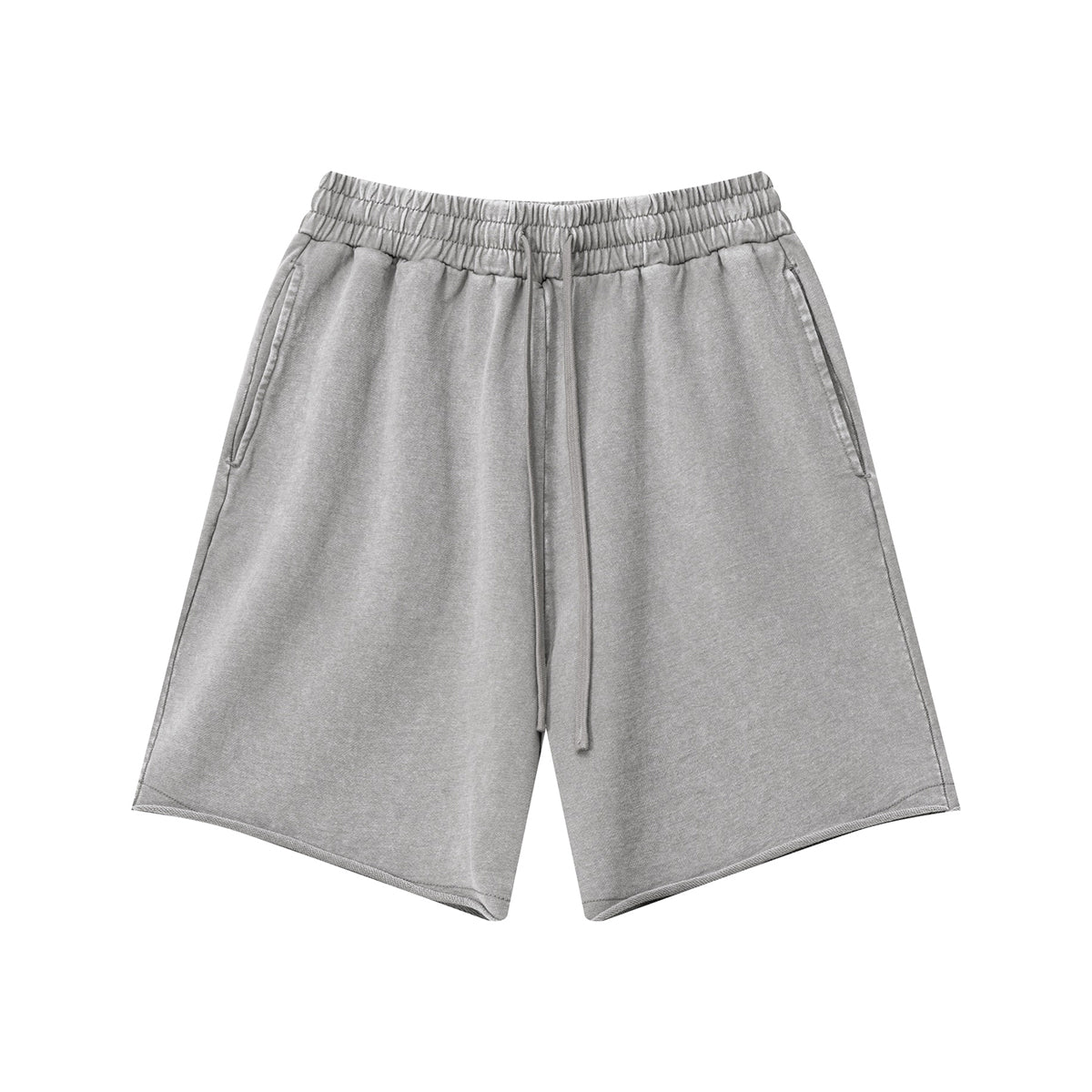 Stone-Wash Raw-Hem Shorts