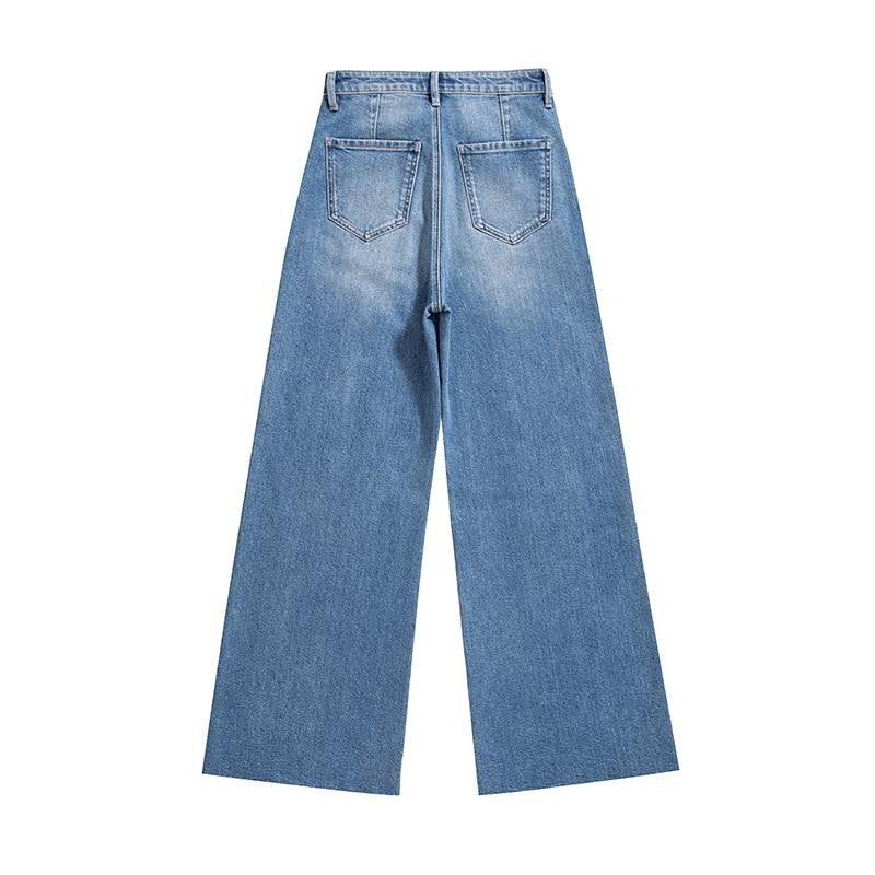 Risen Jeans Raw Hem Floral Lace-Cut Jeans with Rhinestones