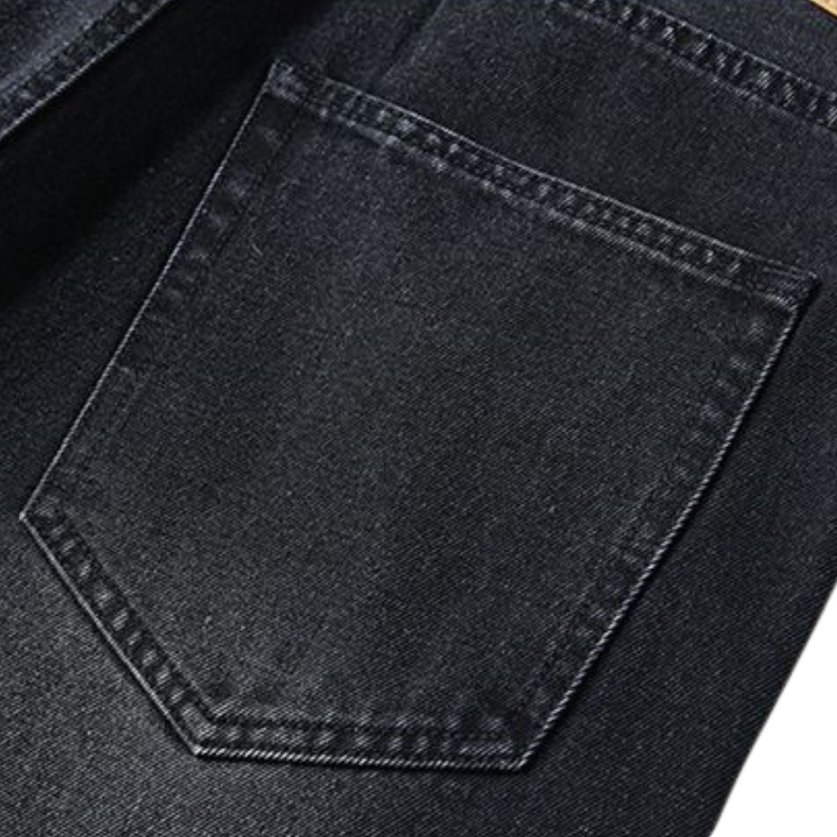 Star Applique Ombre-Faded Ripped Jeans