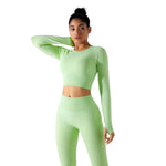 Camisa corta de manga larga con agujeros para los pulgares