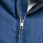 Minivestido halter de mezclilla con cortes